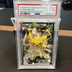 Pikachu EX XY124 | XY Black Star Promo | PSA 7 | Red & Blue Collection - Image 1