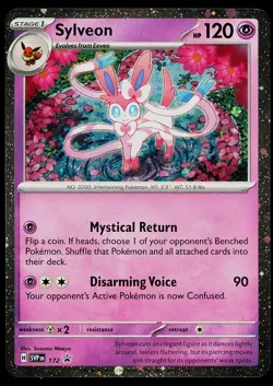 Pokemon Card Prismatic Evolutions Promo Sylveon Cosmos Holo 172 SWIRL - Image 1