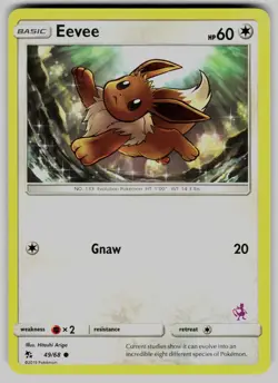 Eevee - 49/68 (Mewtwo Stamped) 049/068 Promo Battle Academy Pokemon Near Mint - Image 1