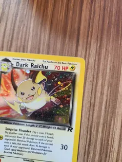 Pokemon Dark Raichu 83/82 Team Rocket Holo Tail Swirl - Image 3