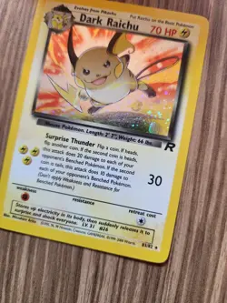 Pokemon Dark Raichu 83/82 Team Rocket Holo Tail Swirl - Image 5
