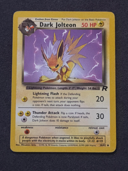 Pokemon TCG Dark Jolteon 38/82 Uncommon Non-Holo Team Rocket LP - Image 1