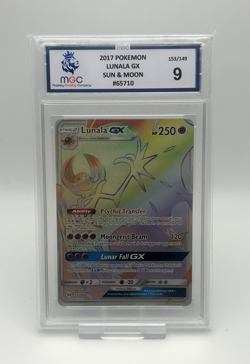 MGC 9 Pokemon 2017 Lunala GX Sun & Moon Secret Rare 153/149 - Image 1