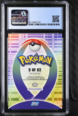 2001 Pokemon TV Animation Edition Johto Series 1 Sticker #160 Feraligatr CGC 9 - Image 2