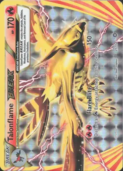 Talonflame BREAK 21/114 BREAK Rare Steam Siege Pokemon Lightly Played - Image 1