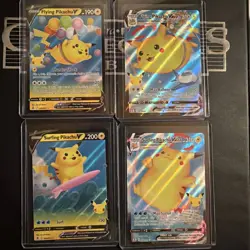 Pokemon Flying Pikachu Vmax 7/025 & Surfing Pikachu Vmax 9/025 NM + 2 more - Image 1