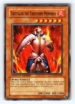 Yugioh Thestalos the Firestorm Monarch GLD2-EN008 Common - NM 💎 - Image 1