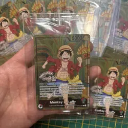 One Piece Card French Luffy Op13-001 X Musee Grevin Promo New - Image 1
