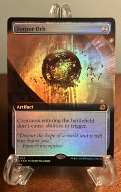 Torpor Orb MTG Extended Art Foil Outlaws of Thunder Junction Big Score NM OTJ - Image 1