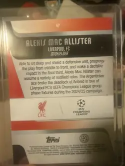 Alexis Mac Allister Topps Premier League 2025/2026 Liverpool, numbered 01/10 - Image 2