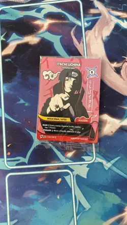 Naruto Mythos TCG - Itachi Uchiha Amaterasu 128/130 V - SEALED - Winner Promo - Image 1