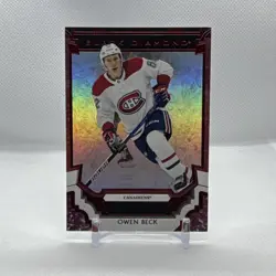 Upper Deck Black Diamond Rookies Owen Beck Canadiens #BDB-OB Red 35/75 Rookie - Image 1