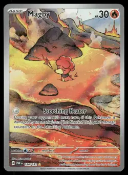 Pokemon Cards Magby 186/182 Paradox Rift Illustration Rare NM - Image 1