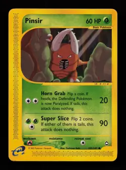Pinsir 101/147 Common Aquapolis Pokemon Cards - Image 1