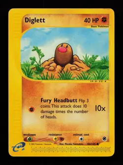 Diglett 106/165 Common Expedition Base Set Pokemon Cards - Image 1