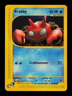 Krabby 115/165 Common Expedition Base Set Pokemon Cards - Image 1