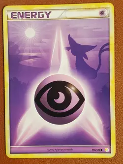 Espeon Art - Psychic Energy 119/123 - HGSS - NON-HOLO - Pokemon Card - NM - Image 1
