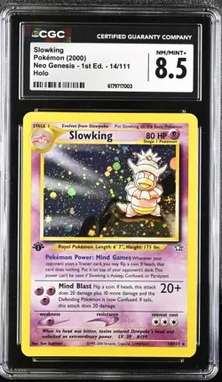 (PSA) CGC 8.5 Slowking 1st Edition Neo Genesis Holo Pokemon Card #14 - Image 1