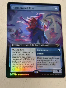 mtg borderless foil Harmonized Trio, Secrets of Strixhaven, unplayed - Image 1