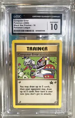 2000 Pokemon TCG Computer Error Trainer #16 CGC GEM MINT 10 BS Promo Vintage - Image 1
