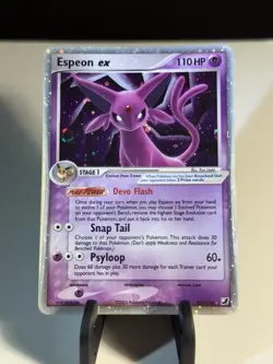 Espeon EX Pokemon 2005 Unseen Forces 102/115 Holo Bleed - Image 1