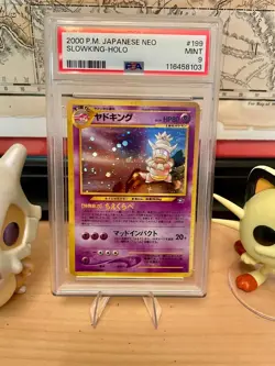 SLOWKING HOLO 199 NEO POKEMON JAPANESE PSA 9 - Image 1