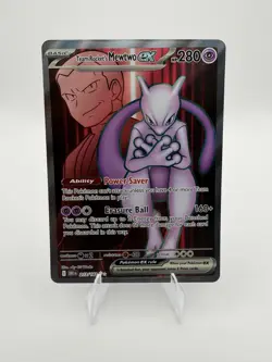 Pokemon TCG SV10: Destined Rivals Team Rocket's Mewtwo ex 213/182 NM - Image 1