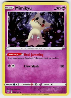MIMIKYU 081/189 R DARKNESS ABLAZE POKEMON REVERSE HOLO LP - Image 1