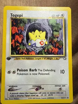 Nintendo Togepi 51/111 Neo Genesis Regular 1st Edition Common 40 DMG ENG 2000 - Image 1