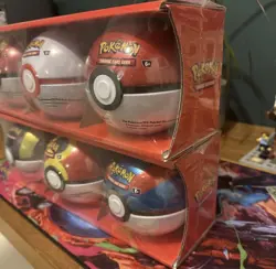 6x Pokemon TCG Poke Ball Tins Sealed Bundle Mixed Costco 3 pack x2 - Image 4