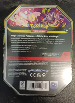 Pokemon TCG: Mega Moonlit Tin Mega Gengar Ex Promo | Factory Sealed - Image 2