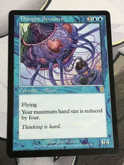 C6051 MAGIC THE GATHERING MTG ODYSSEY THOUGHT DEVOURER #105 LP RARE - Image 1