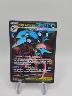 Pokemon TCG Mega Greninja ex Ultra Rare 100/086 Full Art, NM+ EN, Pack Fresh Rip - Image 1