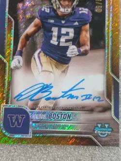 2025 Bowman U Chrome #BCA-DB Denzel Boston On Card Auto Gold Shimmer /50 Browns* - Image 3