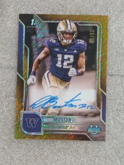 2025 Bowman U Chrome #BCA-DB Denzel Boston On Card Auto Gold Shimmer /50 Browns* - Image 4