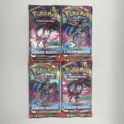 4 x Pokemon TCG Mega Evolution Chaos Rising Booster Packs Factory Sealed Bundle - Image 1