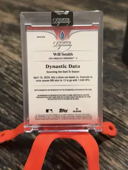 2025 Will Smith Topps Dynasty Patch Auto Dynastic Data 5/5; Dodgers Legend🔥 - Image 2