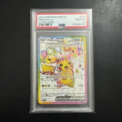 Pikachu ex 219/191 Ultra Rare Pokemon Surging Sparks 2024 PSA 10 - Image 1