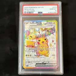 Pokemon 2024 Pikachu ex 219/191 Full Art UR Surging Sparks GEM MINT PSA 10 - Image 1
