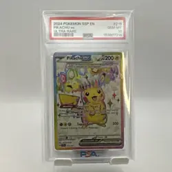 Pokemon Pikachu ex 219/191 Sv08 Surging Sparks Holo Ultra Rare PSA 10 EN - Image 1
