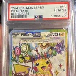 Pokemon Pikachu ex 219/191 Sv08 Surging Sparks Holo Ultra Rare PSA 10 EN - Image 4
