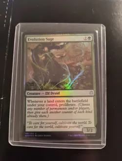 Evolution Sage -Foil Near Mint MTG War of the Spark NM Uncommon - Image 1
