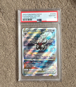 2023 POKEMON SWORD & SHIELD CROWN ZENITH #GG50 FULL ART/DARKRAI VSTAR PSA 10 - Image 1