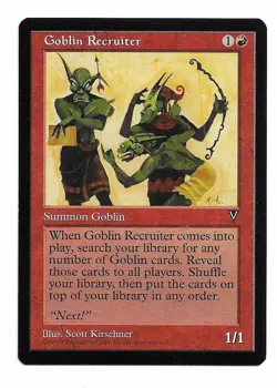 MTG Goblin Recruiter X1 Visions Uncommon - Image 1