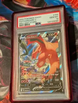PSA 10 Charizard V #154 Alt Art Holo Gem Mint 154/172 Pokemon Brilliant Stars - Image 2