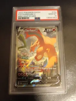 Pokemon 2022 Charizard V 154/172 Alt Art Brilliant Stars GEM MINT PSA 10 - Image 1
