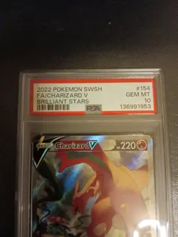 Pokemon 2022 Charizard V 154/172 Alt Art Brilliant Stars GEM MINT PSA 10 - Image 3