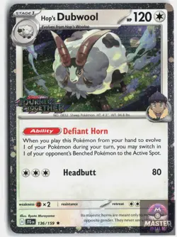 Hop's Dubwool 136/159 Journey Together STAMPED Promo BestBuy - NM (Cosmos Holo) - Image 1