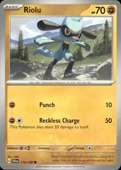 RIOLU 113/198 SCARLET & VIOLET C POKEMON NM/M - Image 1