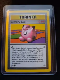 1999 pokemon base set 1st edition clefairy doll - Image 1